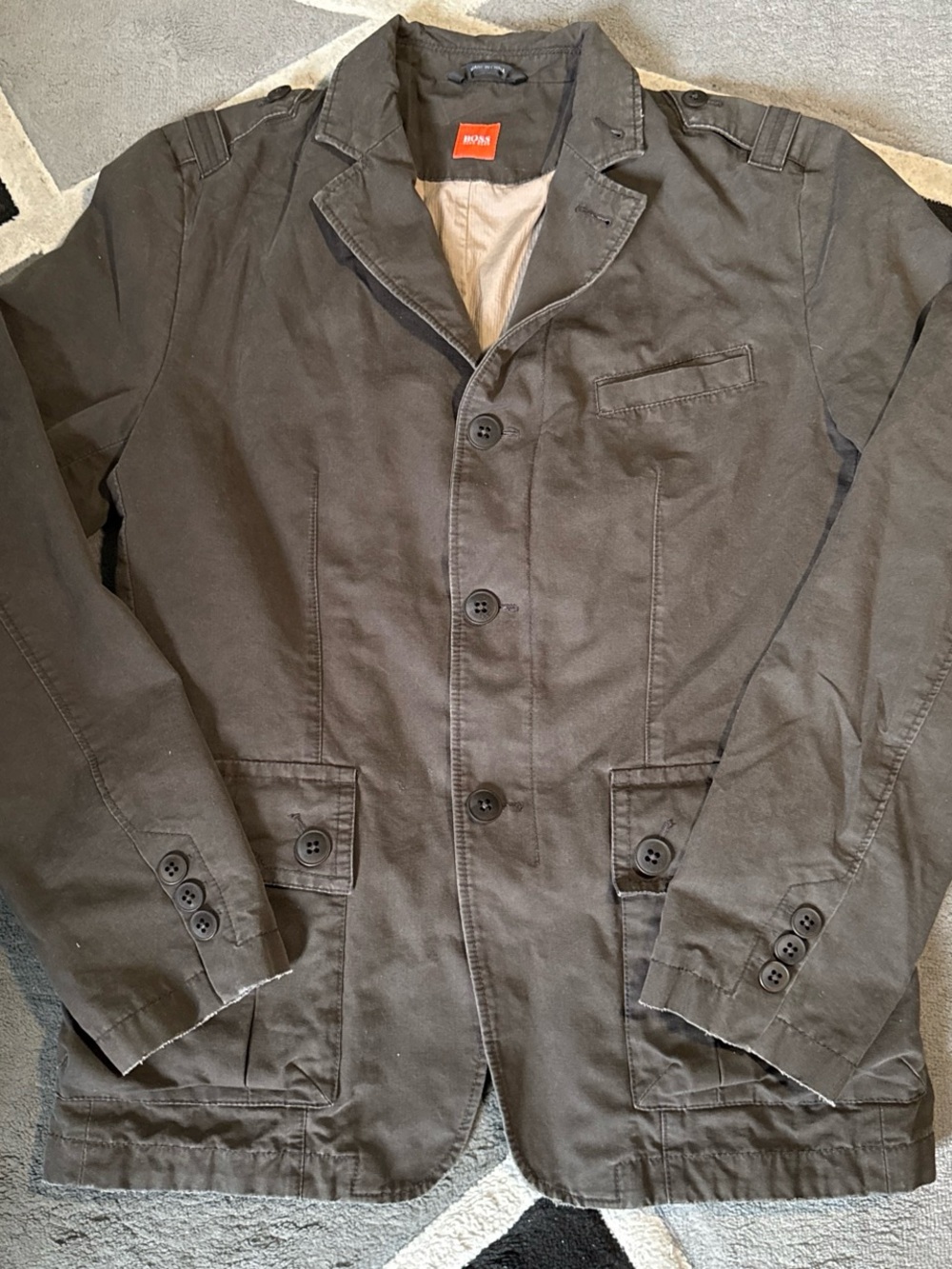 Hugo Boss brown military jacket